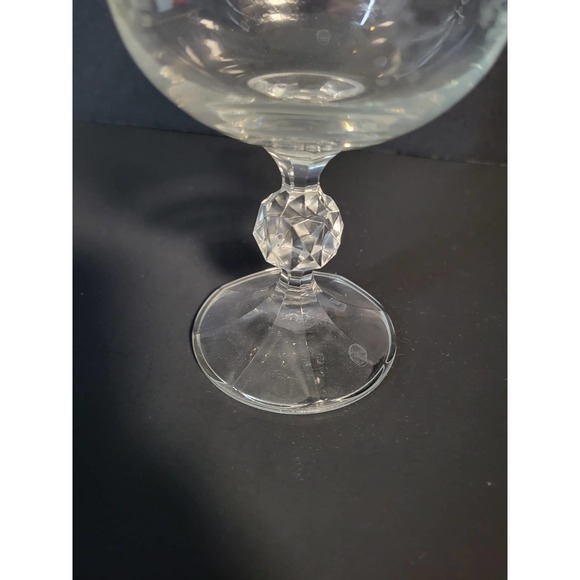 Vintage Etched 6.5" Wine Water 12 oz. Glass Goblet with 22 Karat Rim - Picture 5 of 8